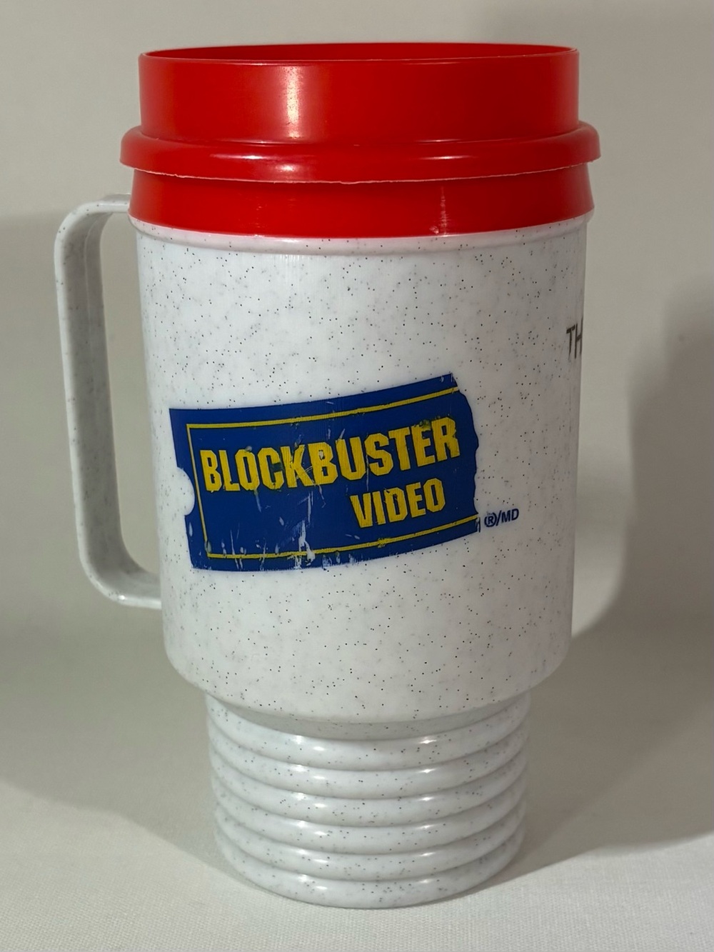 🎬 RARE VINTAGE 1996 BLOCKBUSTER THE NUTTY PROFESSOR PROMO ALADDIN TRAVEL MUG 🎬